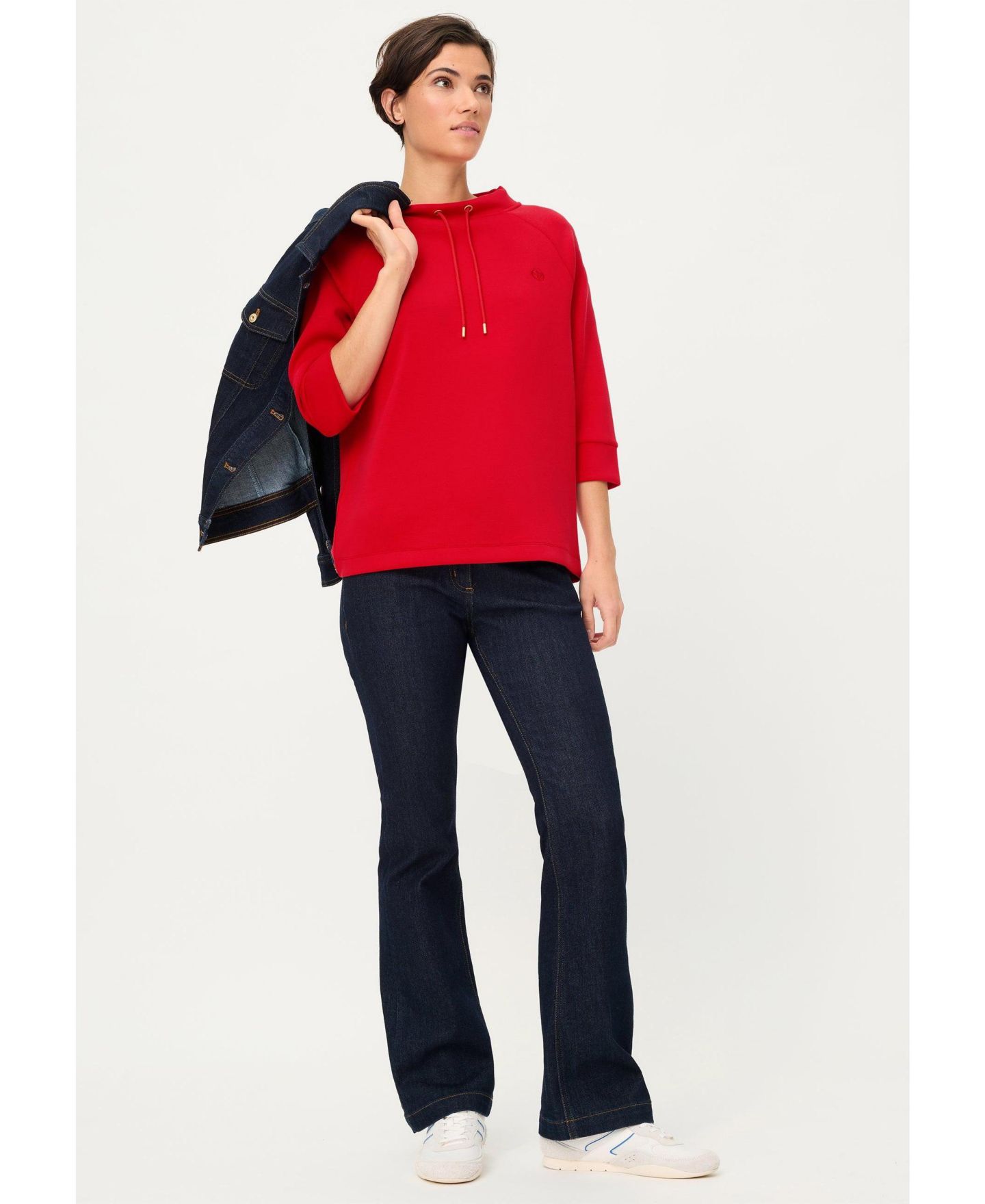 Женский топ Olsen Scuba Jersey Funnel Neck Top — фото 6