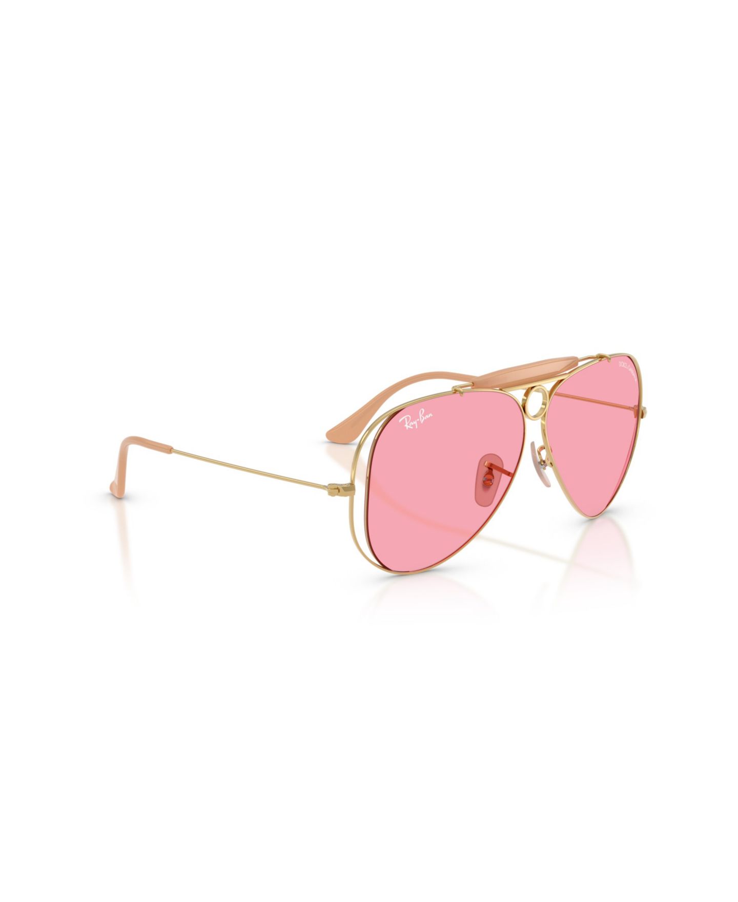 Солнцезащитные очки Ray-Ban Unisex Pilot Sunglasses, RB3138M, цвет: Золотой — фото 6