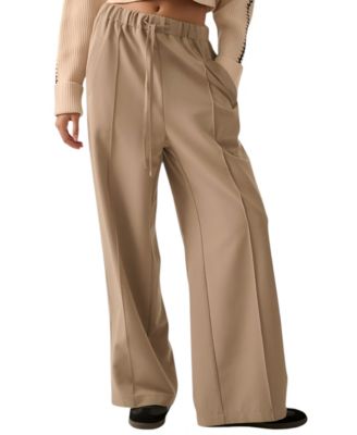 Women's High-Rise Wide-Leg Drawstring Pants