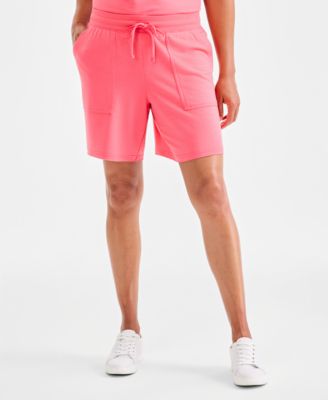 Petite Lux French Terry Knit Pull-On Shorts