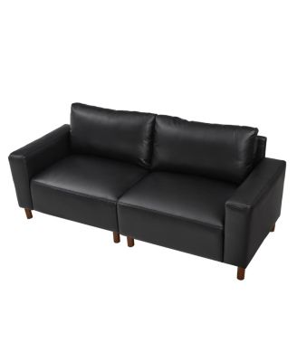 78.5" Loveseat for Living Room, Apartment, Faux Leather Couch