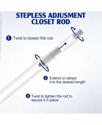 Expandable Steel Closet Shelves,Wall/Side Mount, Holds 220 lbs