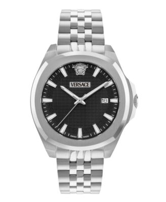 Men's Luxury Silver Stainless Steel Bracelet Watch, 42mm