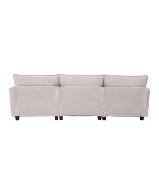 102" Oversized Modular Sectional Sofa with Movable Ottoman