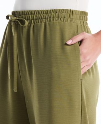 Petite Drawstring Wide-Leg Pants