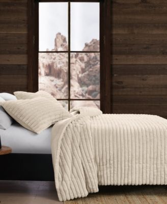 Channel Faux Fur 3-Pc. Comforter Set, King