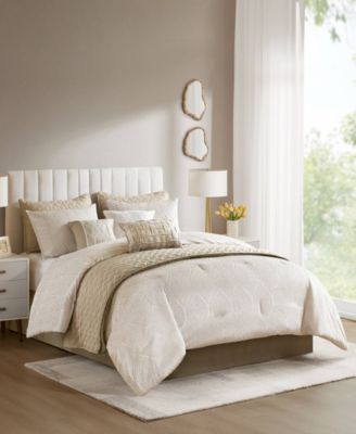 Nocturne Jacquard 10-Pc. Comforter Set, Queen