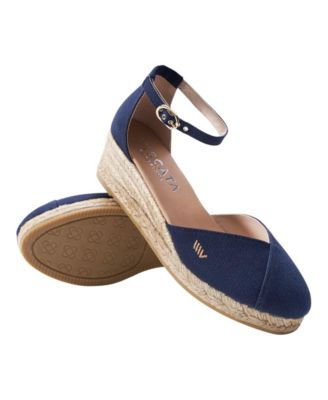 Women's Formiga Canvas Espadrille Wedges Ankle Strap