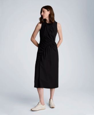 Women's A-Line Ruched Midi Dress