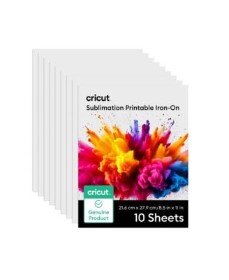 Sublimation Printable Iron-On Sheets - 8.5 in x 11 in (10 ct)