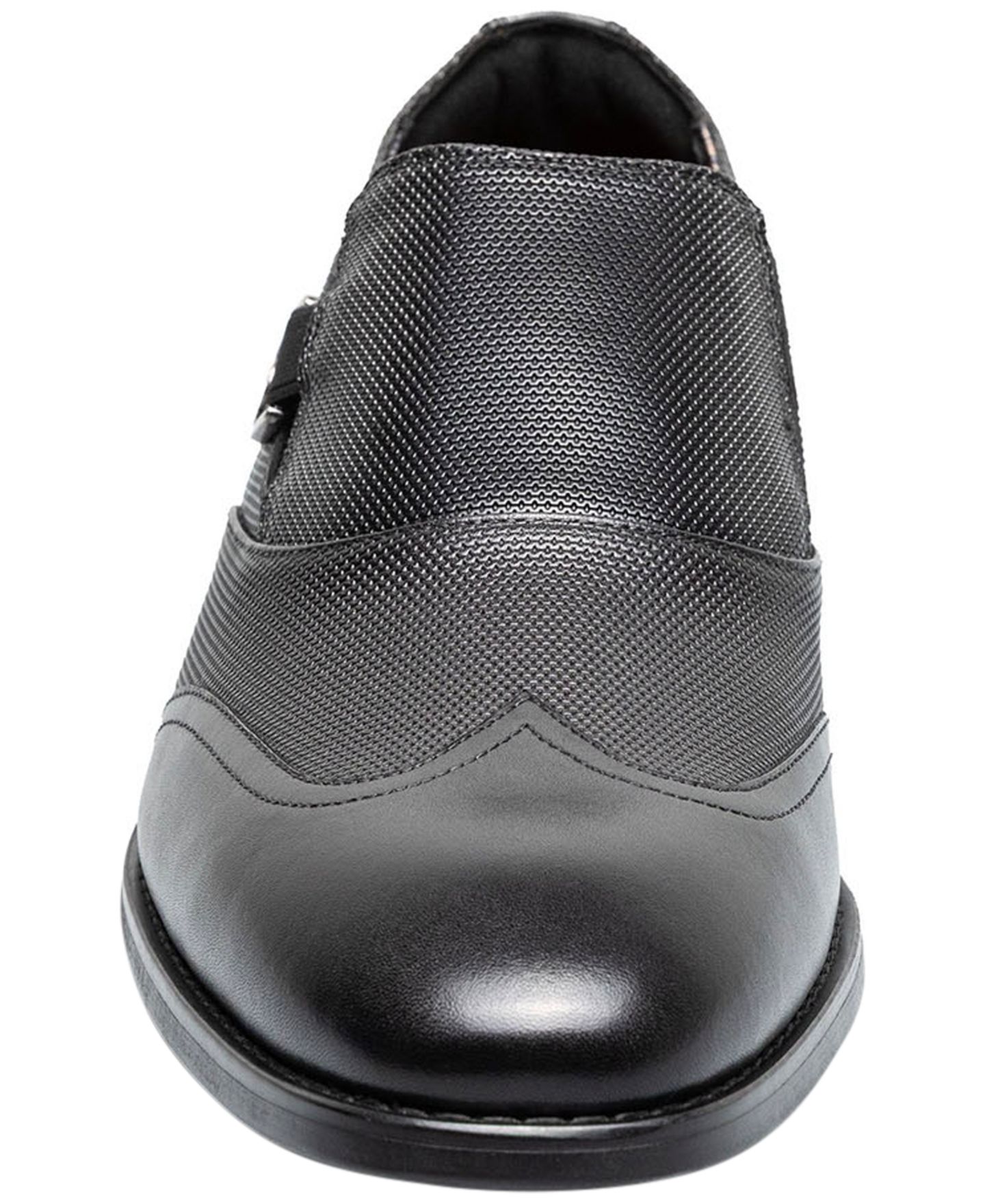 Мужские туфли Stacy Adams Lockwood Wingtip Slip-On Dress Shoes, цвет: Чёрный — фото 6