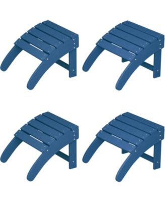 HDPE Adirondack Ottoman Foot Rest, Weather Resistant Outdoor Footstool for Adirondack Chair