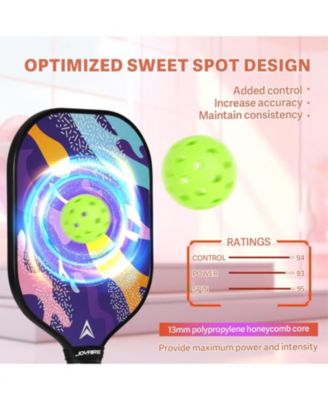 Pickleball Paddles Set of 4 USAPA Approved Carbon Fiber, 7.5OZ Lightweight Honeycomb Core, 4 Pickleball, Portable Bag for Beginners