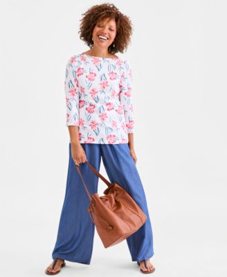 Petite Boat Neck Pull-On Top