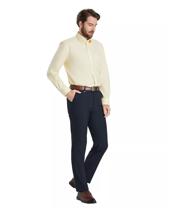Men's Button-Down Oxford Solid Dress Shirt - thumbnail 10