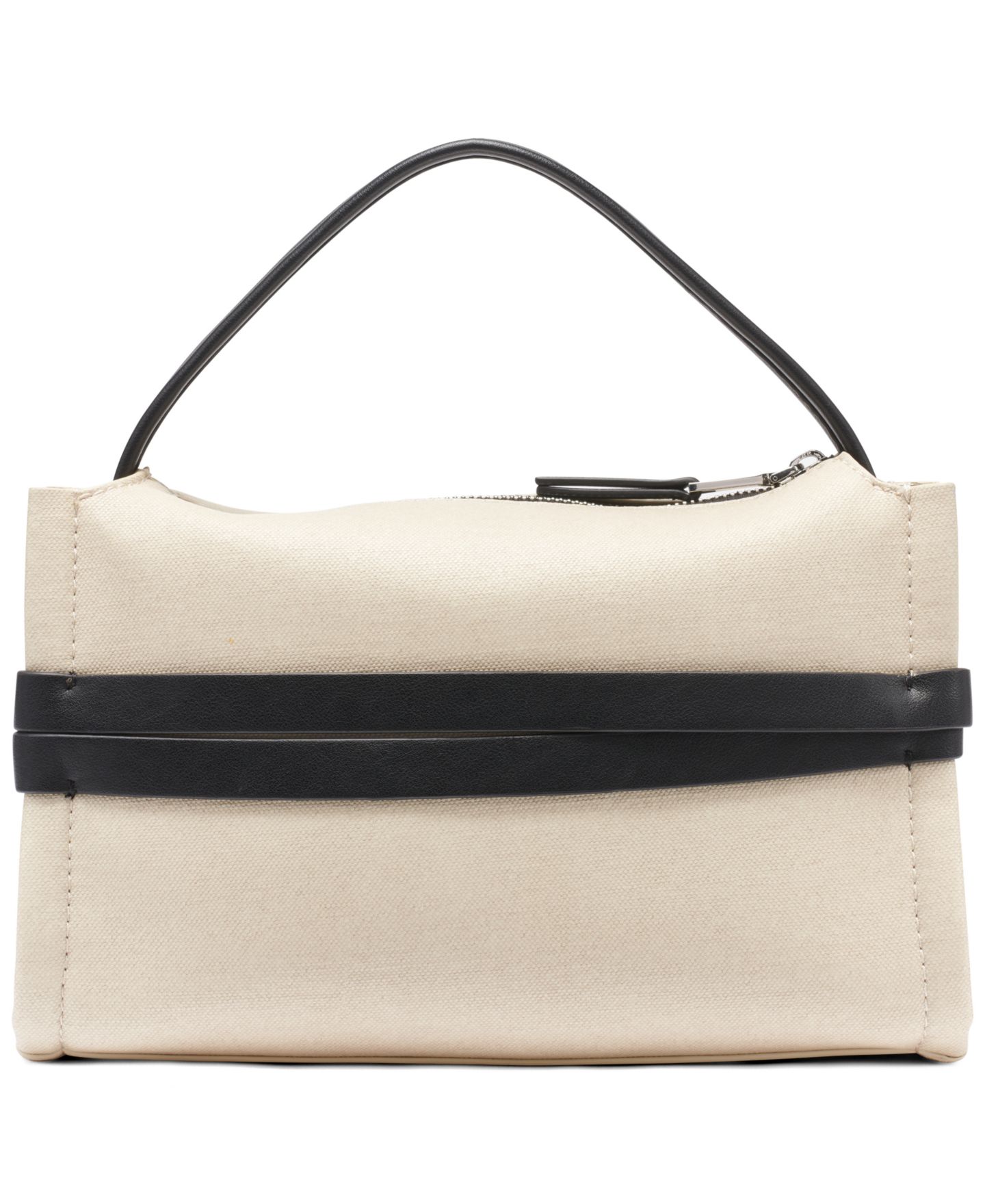 Женская сумка DKNY Bridie Silver-Tone Hardware Small Crossbody, цвет: Натуральный / Чёрный — фото 2