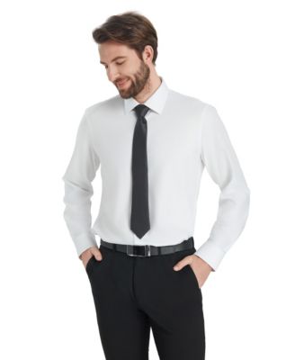 Men's Herringbone Long-Sleeve Dress Shirt