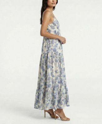 Women's Floral V-Neck A-Line Dress