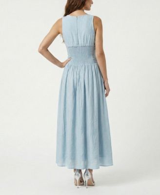 Women's Knot Detail V-Neck Dress