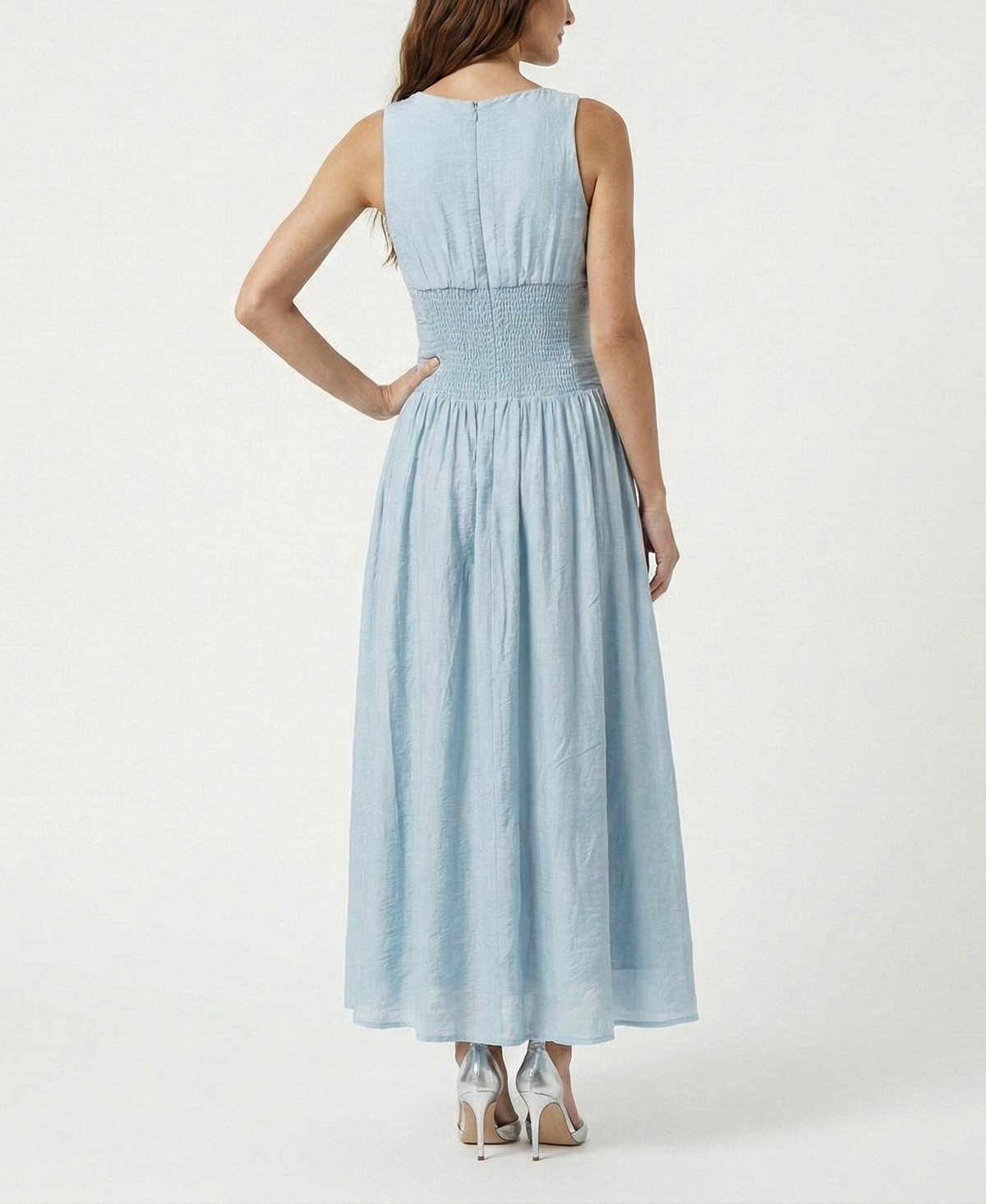 Taylor Women's Knot Detail V-Neck Dress