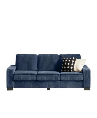Corduroy 83.86" Modern Compressed 3-Seater Sofa for Living Room