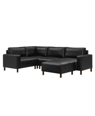 Modern Luxury 5-Piece Modular Sectional Sofa with Ottoman