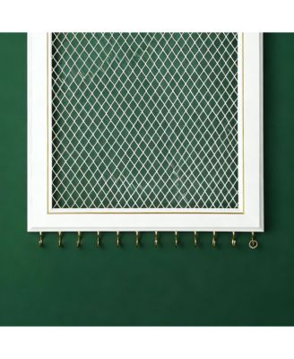 Vintage Wall Earring Wall Rack with 12 Hooks & Removable Rod