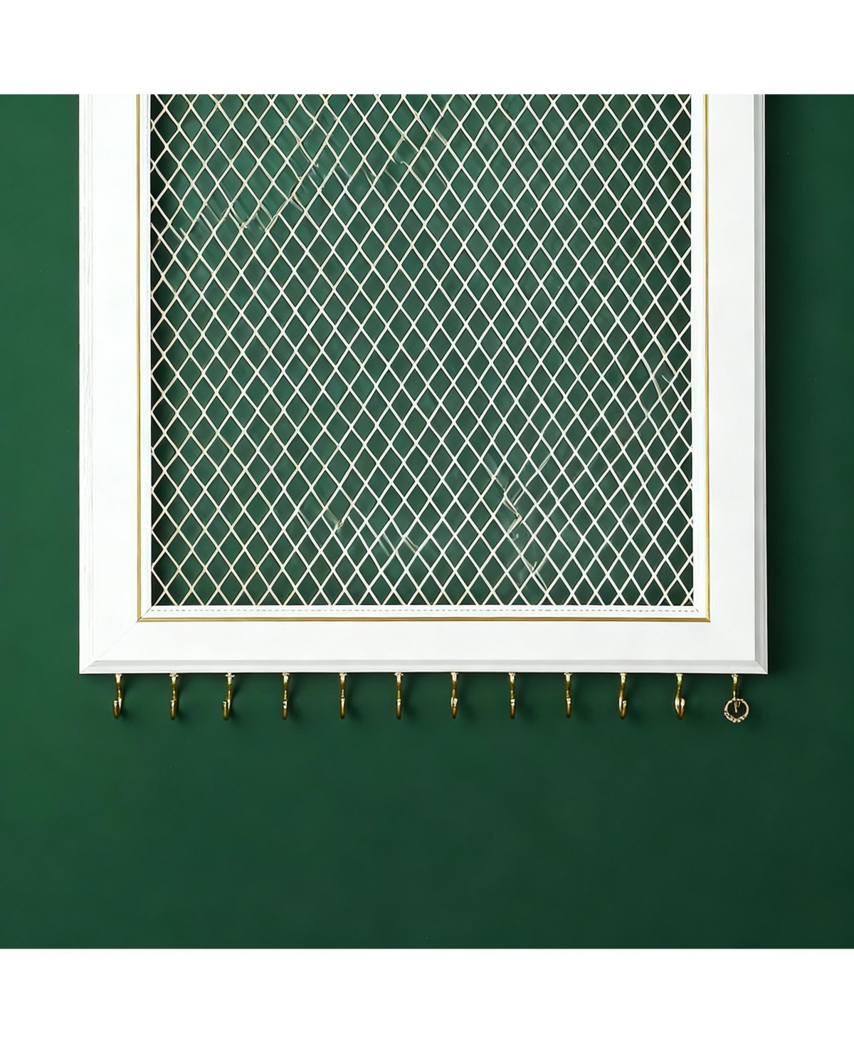 Yigii Vintage Wall Earring Wall Rack with 12 Hooks & Removable Rod