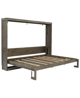 Full Size Murphy Bed with LED Light, Foldable Cabinet