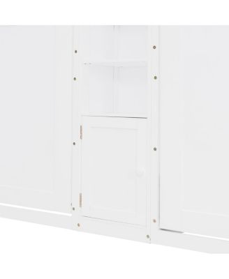 Streamdale Dual Twin Wall Murphy Beds w/ Cabinets & Shelves