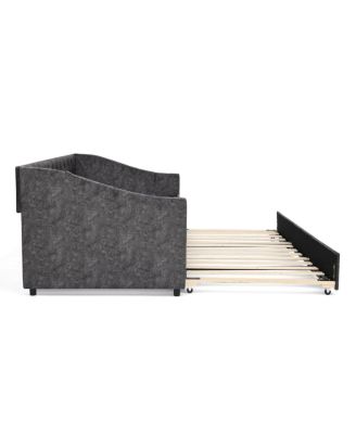 Twin Daybed with USB & Pull-out Bed (81"x42"x30.75")