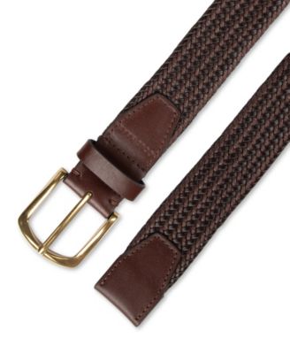 Men's Fully Adjustable Leather Braided Belt
