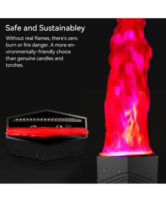 120W Realistic Flame Effect Light - 5ft Safe LED Fire for Halloween & Stage Decor