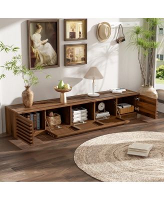  70" Modern TV Stand for TVs up to 80" with Cable Management & Soft-Closing Hinges