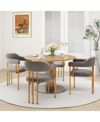 Dining Chair 2505  Fabric Golden Finish