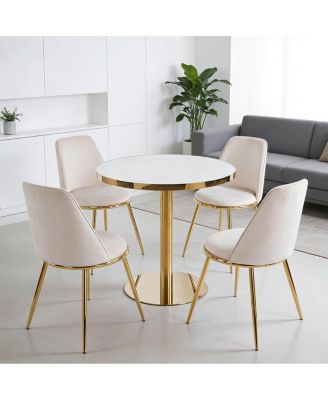 Streamdale 31.5" Mid-Century Modern Pedestal Table - Dining/Coffee Table for 4-6, MDF