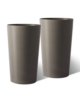  2 Pack 21.7" Tall Square Planters for Indoor/Outdoor Plants