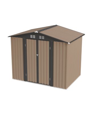 8FT x 6FT Apex Roof Garden Shed - Galvanized Steel Storage House