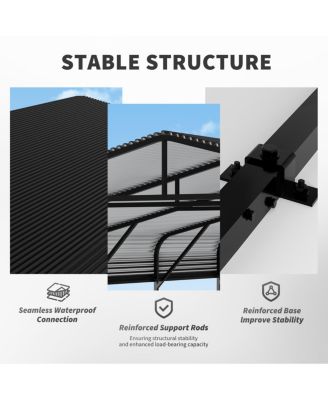  Carport Canopy 20'X30' Heavy Duty Steel Roof, Reinforced Frame Car Tent