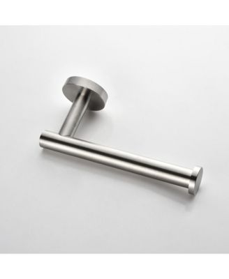 3 - Piece Bathroom Hardware Set, Toilet Paper Holder, Clothes Hook and Towel Rack Ring, Stainless Steel Bath Accessories - Brushed Nickel