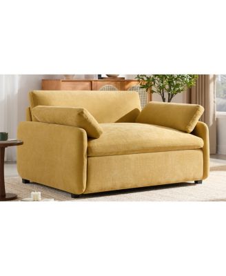 Oversized Chenille Sofa Chair, Wide Seat Accent Chair, Modern Upholstered Armchair
