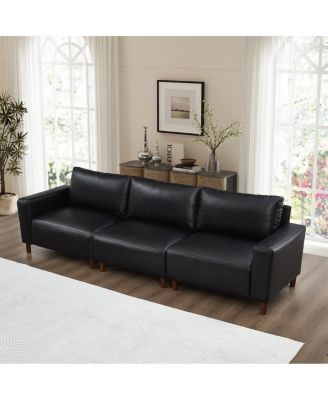 112" Luxury PU Leather Sofa