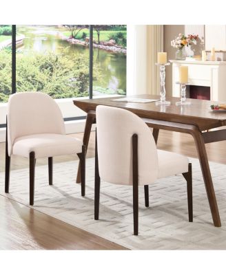 Wooden Dining Chairs Set of 2, Modern Upholstered Kitchen Chairs