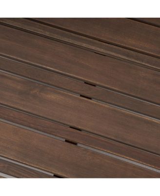 Rustic Acacia Wood Outdoor Coffee Table