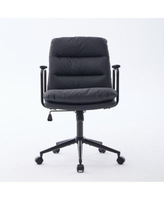 Office Chair, Mid Back Home Office Desk Task Chair with Wheels and Arms