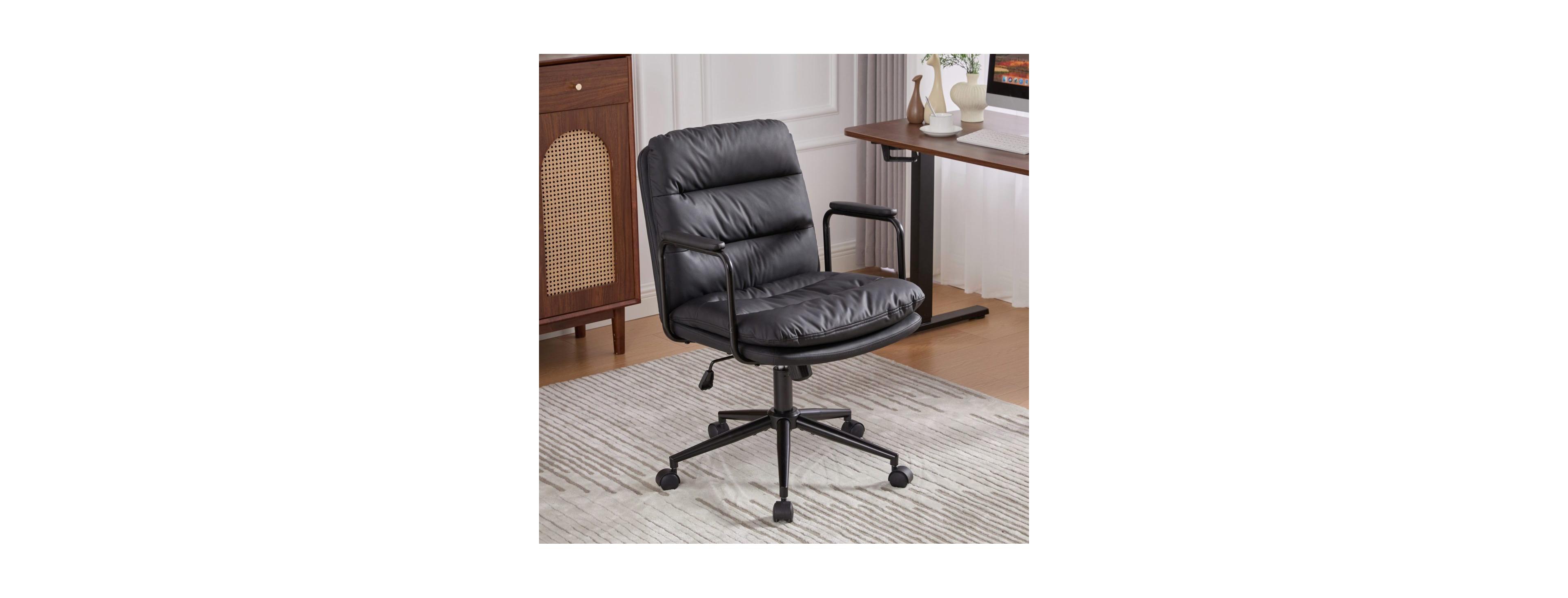 Streamdale Furniture Office Chair, Mid Back Home Office Desk Task Chair with Wheels and Arms