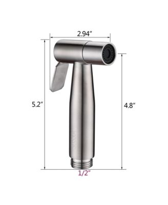 Handheld Bidet Sprayer, Stainless Steel Toilet Bidet Sprayer with 360° Rotating Handle and Leak Proof Sealing Ring