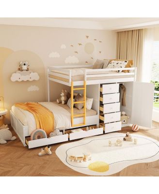 Bunk Bed with Drawers & Wardrobe.