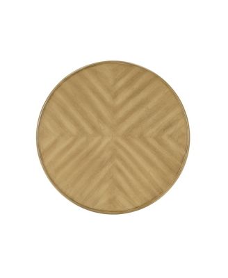 22" Two Tone Round End Table with Shelf