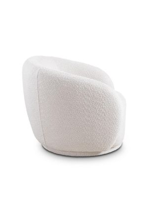 Swivel Boucle Upholstered Accent Barrel Chair